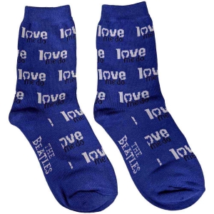 The Beatles - Love Me Do Uni Blue Socks (Eu 40-45) in the group MERCHANDISE / Merch / Pop-Rock at Bengans Skivbutik AB (5536212)