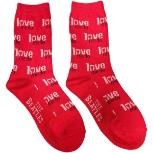 The Beatles - Love Me Do Uni Red Socks (Eu 40-45) in the group MERCHANDISE / Merch / Pop-Rock at Bengans Skivbutik AB (5536214)