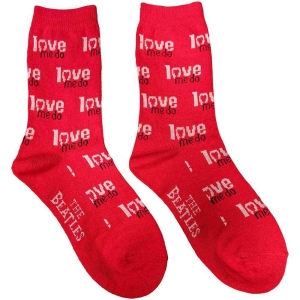 The Beatles - Love Me Do Uni Red Socks (Eu 40-45) in the group MERCHANDISE / / at Bengans Skivbutik AB (5536214)