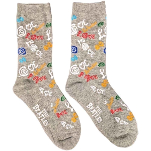 The Beatles - Love Lady Grey Socks (Eu 37-41) in the group MERCHANDISE / Merch / Pop-Rock at Bengans Skivbutik AB (5536219)