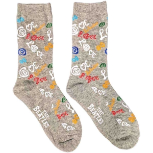 The Beatles - Love Lady Grey Socks (Eu 37-41) in the group MERCHANDISE / / at Bengans Skivbutik AB (5536219)