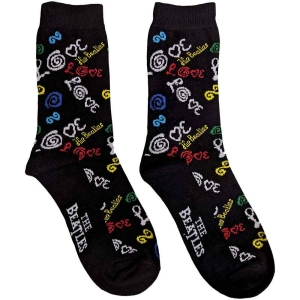 The Beatles - Love Uni Drk Blue Socks (Eu 40-45) in the group MERCHANDISE / Merch / Pop-Rock at Bengans Skivbutik AB (5536220)