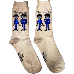 The Beatles - Cartoon Uni Cream Socks (Eu 40-45) in the group MERCHANDISE / Merch / Pop-Rock at Bengans Skivbutik AB (5536223)