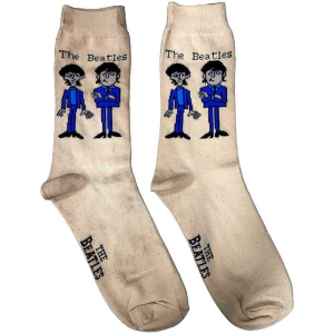 The Beatles - Cartoon Lady Cream Socks (Eu 37-41) in the group MERCHANDISE / / at Bengans Skivbutik AB (5536224)