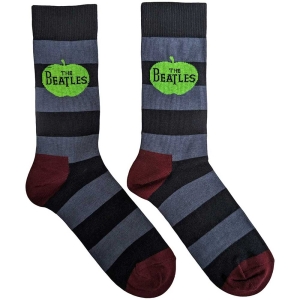 The Beatles - Apple & Stripes Uni Blue Socks (Eu 39-45 in the group MERCHANDISE / Merch / Pop-Rock at Bengans Skivbutik AB (5536247)