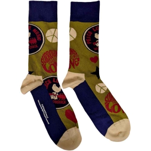 Woodstock - Peace-Love-Mu.. Green Socks (Eu 40-45) in the group MERCHANDISE / Merch / Pop-Rock at Bengans Skivbutik AB (5536260)