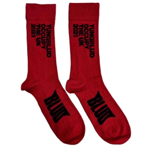 Yungblud - Occupy The Uk Uni Red Socks (Eu 40-45) in the group MERCHANDISE / / at Bengans Skivbutik AB (5536268)