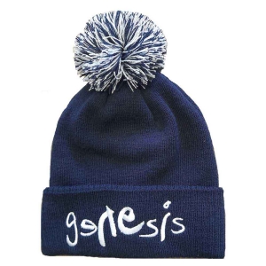 Genesis - Logo Navy Bobble Beanie H in the group MERCHANDISE at Bengans Skivbutik AB (5536443)