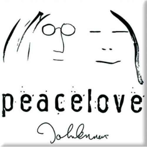 John Lennon - Peacelove Black On White Magnet in the group MERCHANDISE at Bengans Skivbutik AB (5536654)