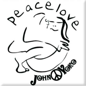 John Lennon - Cuddle Black On White Magnet in the group MERCHANDISE at Bengans Skivbutik AB (5536656)