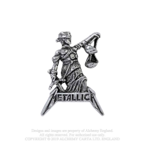 Metallica - Justice For All Pin Badge in the group MERCHANDISE / Pin-Button Badge / Heavy Metal at Bengans Skivbutik AB (5536892)