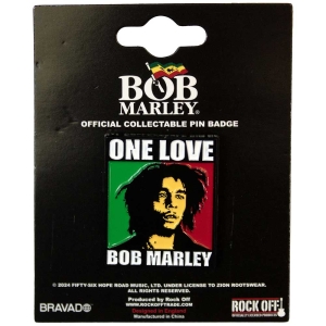 Bob Marley - One Love Pin Badge in the group MERCHANDISE / Pin-Button Badge / Reggae at Bengans Skivbutik AB (5537281)