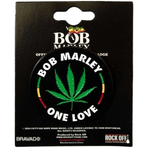 Bob Marley - Leaf Pin Badge in the group MERCHANDISE / Pin-Button Badge / Reggae at Bengans Skivbutik AB (5537283)