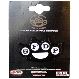 Five Finger Death Punch - Ffdp Knuckles B&W Pin Badge in the group MERCHANDISE / Pin-Button Badge / Heavy Metal at Bengans Skivbutik AB (5537301)