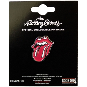 Rolling Stones - Classic Tongue Silver Outline Pin Badge in the group MERCHANDISE / Pin-Button Badge / Pop-Rock at Bengans Skivbutik AB (5537390)