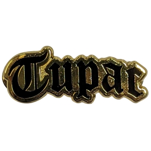 Tupac - Logo Gold Pin Badge in the group MERCHANDISE / Merch / Hip Hop-Rap at Bengans Skivbutik AB (5537444)