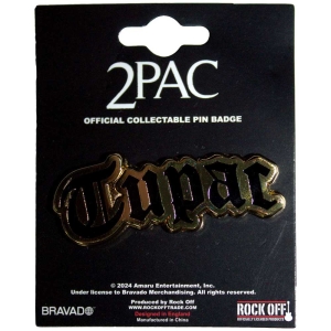 Tupac - Logo Gold Pin Badge in the group MERCHANDISE / Pin-Button Badge / Hip Hop-Rap at Bengans Skivbutik AB (5537444)