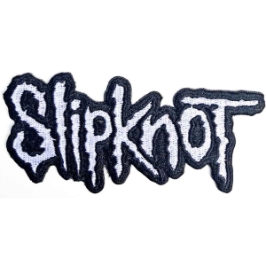 Slipknot - Cut-Out Logo Black Border Woven Patch in the group MERCHANDISE at Bengans Skivbutik AB (5538440)