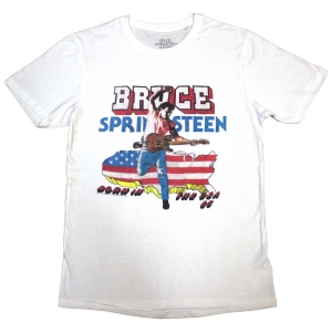 Bruce Springsteen - Born In The Usa '85 Uni Wht S in the group Minishops / Bruce Springsteen / springsteen-merch at Bengans Skivbutik AB (5540643r)