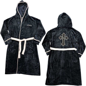 Tupac - Cross Uni Bl Bath Robe: in the group MERCHANDISE / Merch / Hip Hop-Rap at Bengans Skivbutik AB (5540790r)