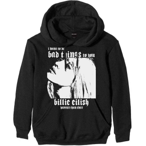 Billie Eilish - Bad Things Uni Bl Hood: S in the group MERCHANDISE / Hoodies / Pop-Rock at Bengans Skivbutik AB (5541012r)