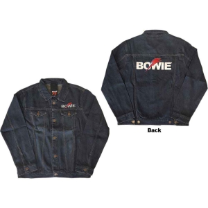 David Bowie - Flash Logo Uni Denim Jacket: S in the group MERCHANDISE / Merch / Pop-Rock at Bengans Skivbutik AB (5541235r)