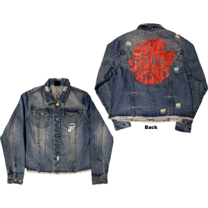 Rolling Stones - Script Lady Lht Denim Jacket: in the group MERCHANDISE / Merch / Pop-Rock at Bengans Skivbutik AB (5541256r)