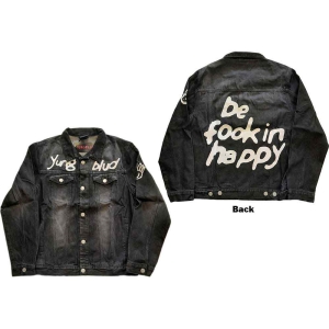 Yungblud - Be Fooking Happy Uni Bl Denim Jacket: in the group MERCHANDISE / Merch / Pop-Rock at Bengans Skivbutik AB (5541269r)