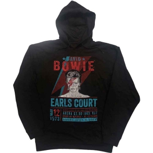 David Bowie - Earls Court '73 Uni Bl Eco Hood:  S in the group MERCHANDISE / Hoodies / Pop-Rock at Bengans Skivbutik AB (5541394r)