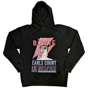 David Bowie - Earls Court '73 Uni Bl Hood:  S in the group MERCHANDISE / Hoodies / Pop-Rock at Bengans Skivbutik AB (5541399r)