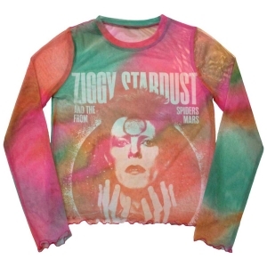 David Bowie - Ziggy V2 Lady Orange Mesh Crop:1Xs in the group MERCHANDISE / Merch / Pop-Rock at Bengans Skivbutik AB (5541407r)