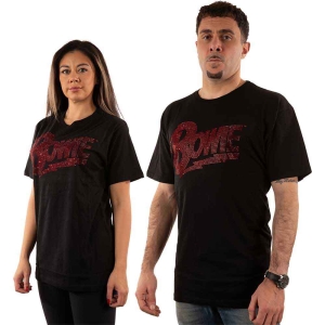 David Bowie - Logo Diamante Uni Bl S in the group MERCHANDISE / T-shirt / Pop-Rock at Bengans Skivbutik AB (5541413r)