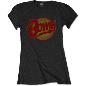 David Bowie - Vtge Diamond Dogs Logo Lady Bl S in the group MERCHANDISE / T-shirt / Pop-Rock at Bengans Skivbutik AB (5541414r)