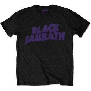 Black Sabbath - Vintage Wavy Logo Uni Bl in the group MERCHANDISE / T-shirt / Hårdrock at Bengans Skivbutik AB (5541501r)