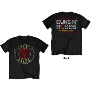Guns N Roses - Rose Circle Paradise City Uni Bl S in the group MERCHANDISE / T-shirt / Heavy Metal at Bengans Skivbutik AB (5542239r)