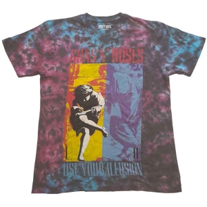 Guns N Roses - Use Your Illusion Uni Blue Dip-Dye    S in the group MERCHANDISE / T-shirt / Hårdrock at Bengans Skivbutik AB (5542242r)