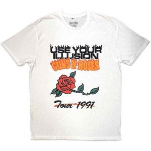 Guns N Roses - Uyi Tour 1991 Uni Wht S in the group MERCHANDISE / T-shirt / Heavy Metal at Bengans Skivbutik AB (5542254r)