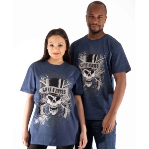 Guns N Roses - Faded Skull Uni Blue S in the group MERCHANDISE / T-shirt / Heavy Metal at Bengans Skivbutik AB (5542257r)