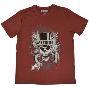 Guns N Roses - Faded Skull Uni Red S in the group MERCHANDISE / T-shirt / Heavy Metal at Bengans Skivbutik AB (5542259r)