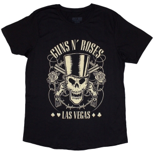 Guns N Roses - Top Hat Skull & Pistols Lv Lady Bl S in the group MERCHANDISE / T-shirt / Heavy Metal at Bengans Skivbutik AB (5542278r)