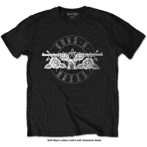 Guns N Roses - Circle Logo Diamante Uni Bl S in the group MERCHANDISE / T-shirt / Heavy Metal at Bengans Skivbutik AB (5542279r)