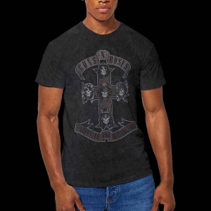 Guns N Roses - Monochrome Cross Uni Bl Dip-Dye S in the group MERCHANDISE / T-shirt / Heavy Metal at Bengans Skivbutik AB (5542311r)