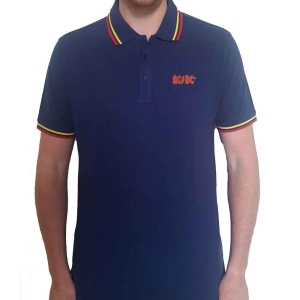 Ac/Dc - Classic Logo Uni Navy Piké:  in the group MERCH / Minsishops-merch / Ac/Dc at Bengans Skivbutik AB (5542808r)