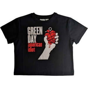 Green Day - American Idiot Lady Bl Crop Top: in the group MERCHANDISE / T-shirt / Punk at Bengans Skivbutik AB (5543157r)
