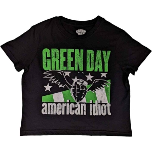 Green Day - American Idiot Wings Lady Bl Crop Top: in the group MERCHANDISE / T-shirt / Punk at Bengans Skivbutik AB (5543158r)