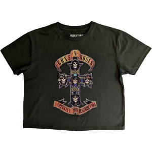 Guns N Roses - Appetite For Destruction Lady Green Crop in the group MERCHANDISE / T-shirt / Hårdrock at Bengans Skivbutik AB (5543159r)