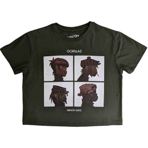 Gorillaz - Demon Days Lady Green Crop Top: in the group MERCHANDISE / T-shirt / Hip Hop-Rap at Bengans Skivbutik AB (5543161r)