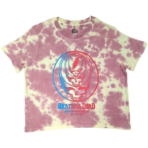 Grateful Dead - Concentric Skull Lady Pink Dip-Dye Crop in the group MERCHANDISE / T-shirt / Pop-Rock at Bengans Skivbutik AB (5543162r)