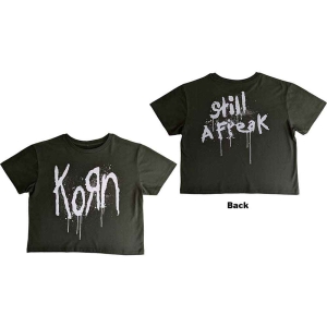 Korn - Still A Freak Lady Green Crop Top: in the group MERCHANDISE / T-shirt / Heavy Metal at Bengans Skivbutik AB (5543167r)