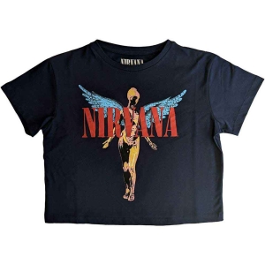 Nirvana - Angelic Lady Navy Crop Top: in the group MERCHANDISE / T-shirt / Heavy Metal at Bengans Skivbutik AB (5543172r)